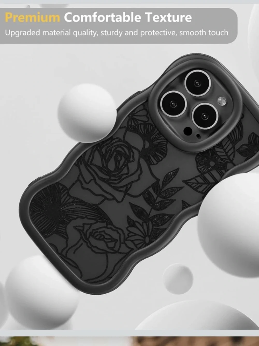 iPhone 13 Pro Max Floral Shock-Resistant Phone Case - Sleek Protective Case